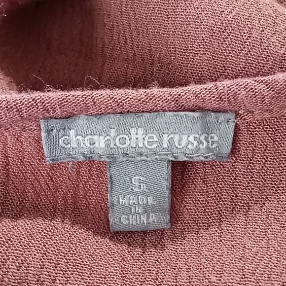 Charlotte Russe Small Spaghetti Strap Blouse. Dark Rose. - Picture 12 of 13
